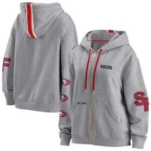 NEW Women's M WEAR by Erin Andrews San Francisco 49ers Full-Zip Hoodie, Oversize